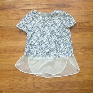 Short Sleeve Floral Pattern T Shirt
